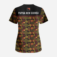 Papua New Guinea Kumuls Scrub Top Bird of Paradise Black Version LT9 - Polynesian Pride
