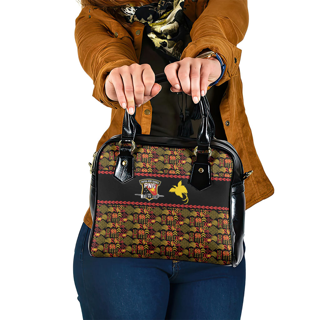 Papua New Guinea Kumuls Shoulder Handbag Bird of Paradise Black Version LT9 One Size Black - Polynesian Pride