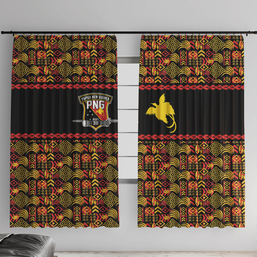 Papua New Guinea Kumuls Window Curtain Bird of Paradise Black Version