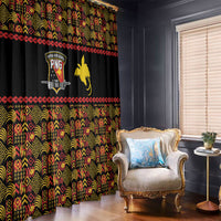 Papua New Guinea Kumuls Window Curtain Bird of Paradise Black Version LT9 - Polynesian Pride