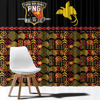 Papua New Guinea Kumuls Window Curtain Bird of Paradise Black Version LT9 - Polynesian Pride