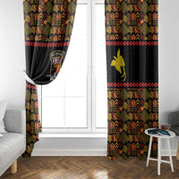 Papua New Guinea Kumuls Window Curtain Bird of Paradise Black Version LT9 - Polynesian Pride