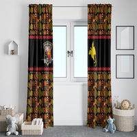 Papua New Guinea Kumuls Window Curtain Bird of Paradise Black Version LT9 - Polynesian Pride