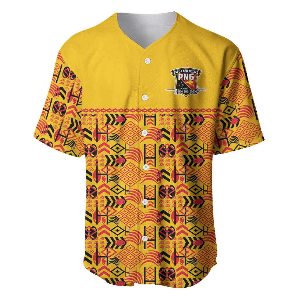 Papua New Guinea Kumuls Baseball Jersey Bird of Paradise Gold Version