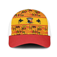 Papua New Guinea Kumuls Mesh Trucker Cap Bird of Paradise Gold Version LT9 One Size White Gold - Polynesian Pride