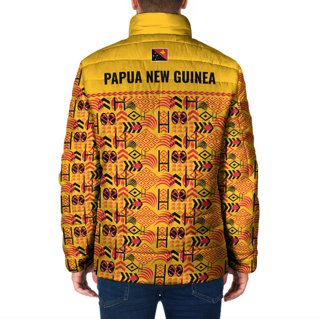 Papua New Guinea Kumuls Padded Jacket Bird of Paradise Gold Version LT9 - Polynesian Pride