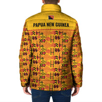 Papua New Guinea Kumuls Padded Jacket Bird of Paradise Gold Version LT9 - Polynesian Pride