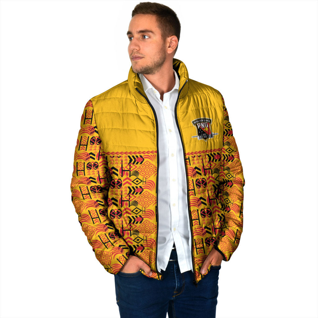 Papua New Guinea Kumuls Padded Jacket Bird of Paradise Gold Version LT9 - Polynesian Pride