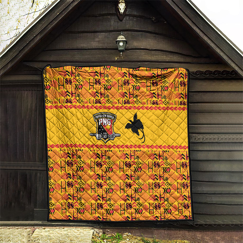 Papua New Guinea Kumuls Quilt Bird of Paradise Gold Version LT9 - Polynesian Pride