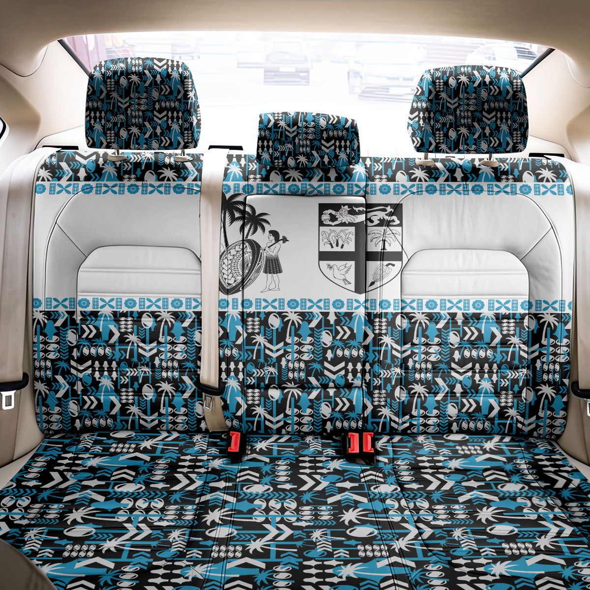 Fiji Bati Back Car Seat Cover Bati Island Warrior Geometry