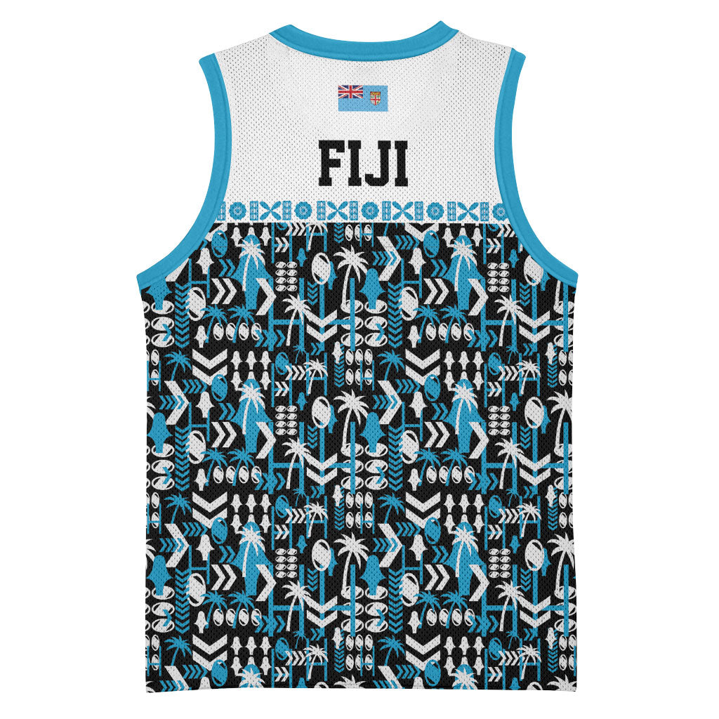 Fiji Bati Basketball Jersey Bati Island Warrior Geometry LT9 - Polynesian Pride