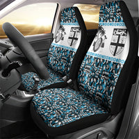 Fiji Bati Car Seat Cover Bati Island Warrior Geometry LT9 - Polynesian Pride