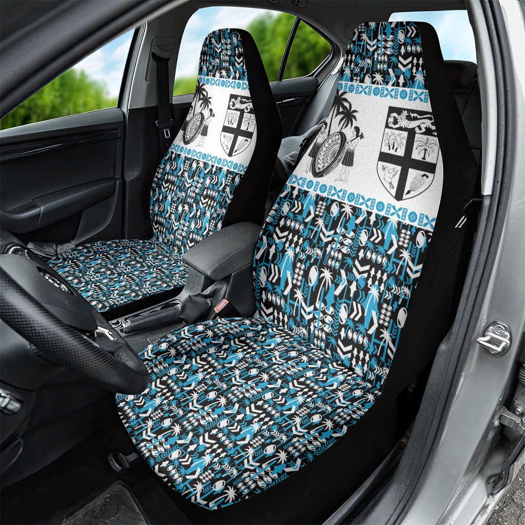 Fiji Bati Car Seat Cover Bati Island Warrior Geometry LT9 - Polynesian Pride