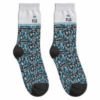 Fiji Bati Crew Socks Bati Island Warrior Geometry