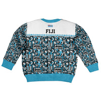 Fiji Bati Kid Ugly Christmas Sweater Bati Island Warrior Geometry LT9 - Polynesian Pride