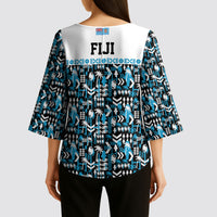 Fiji Bati Kimono Sleeve Blouse Bati Island Warrior Geometry LT9 - Polynesian Pride