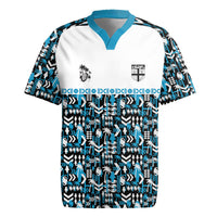 Fiji Bati Rugby Jersey Bati Island Warrior Geometry LT9 Blue - Polynesian Pride