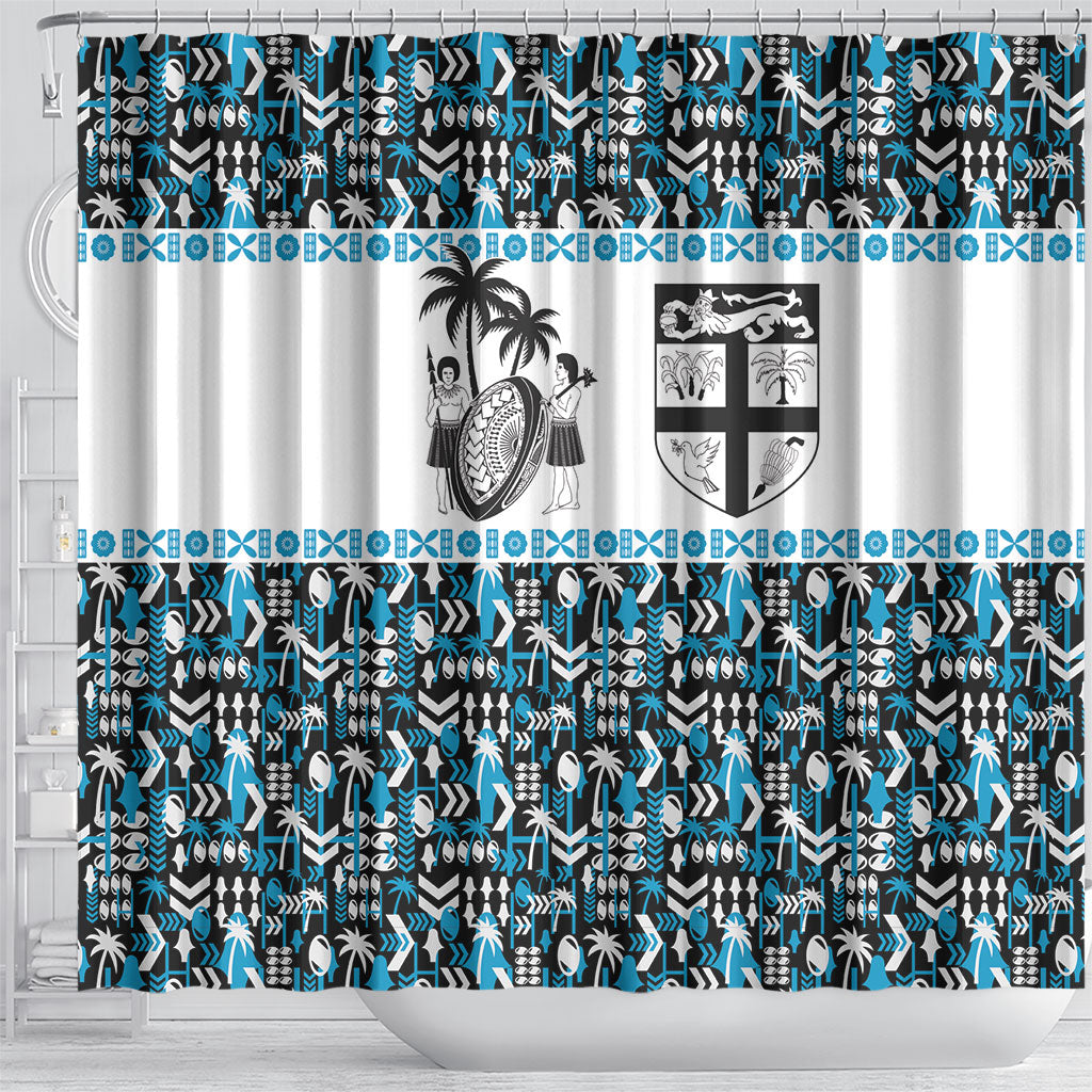 Fiji Bati Shower Curtain Bati Island Warrior Geometry