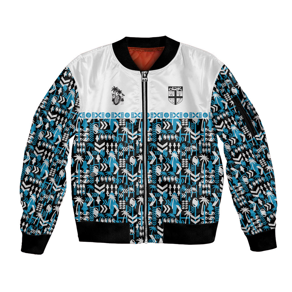 Fiji Bati Sleeve Zip Bomber Jacket Bati Island Warrior Geometry