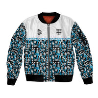 Fiji Bati Sleeve Zip Bomber Jacket Bati Island Warrior Geometry