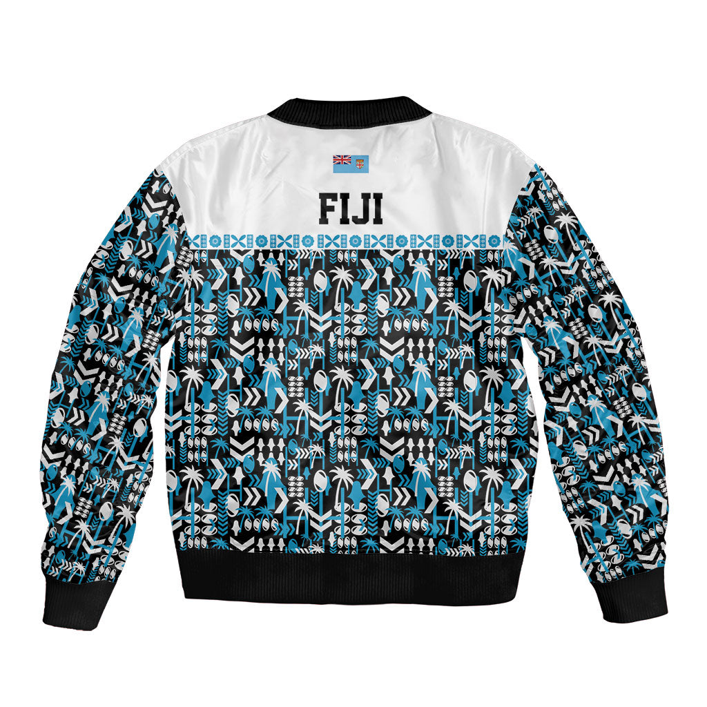 Fiji Bati Sleeve Zip Bomber Jacket Bati Island Warrior Geometry