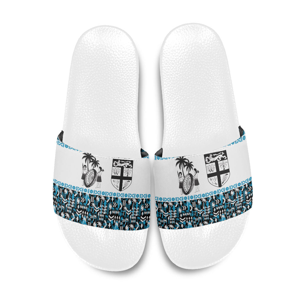Fiji Bati Slide Sandals Bati Island Warrior Geometry
