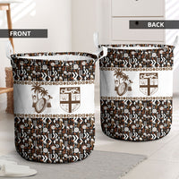 Fiji Bati Laundry Basket Masi-inspired Tapa Pattern LT9 - Polynesian Pride