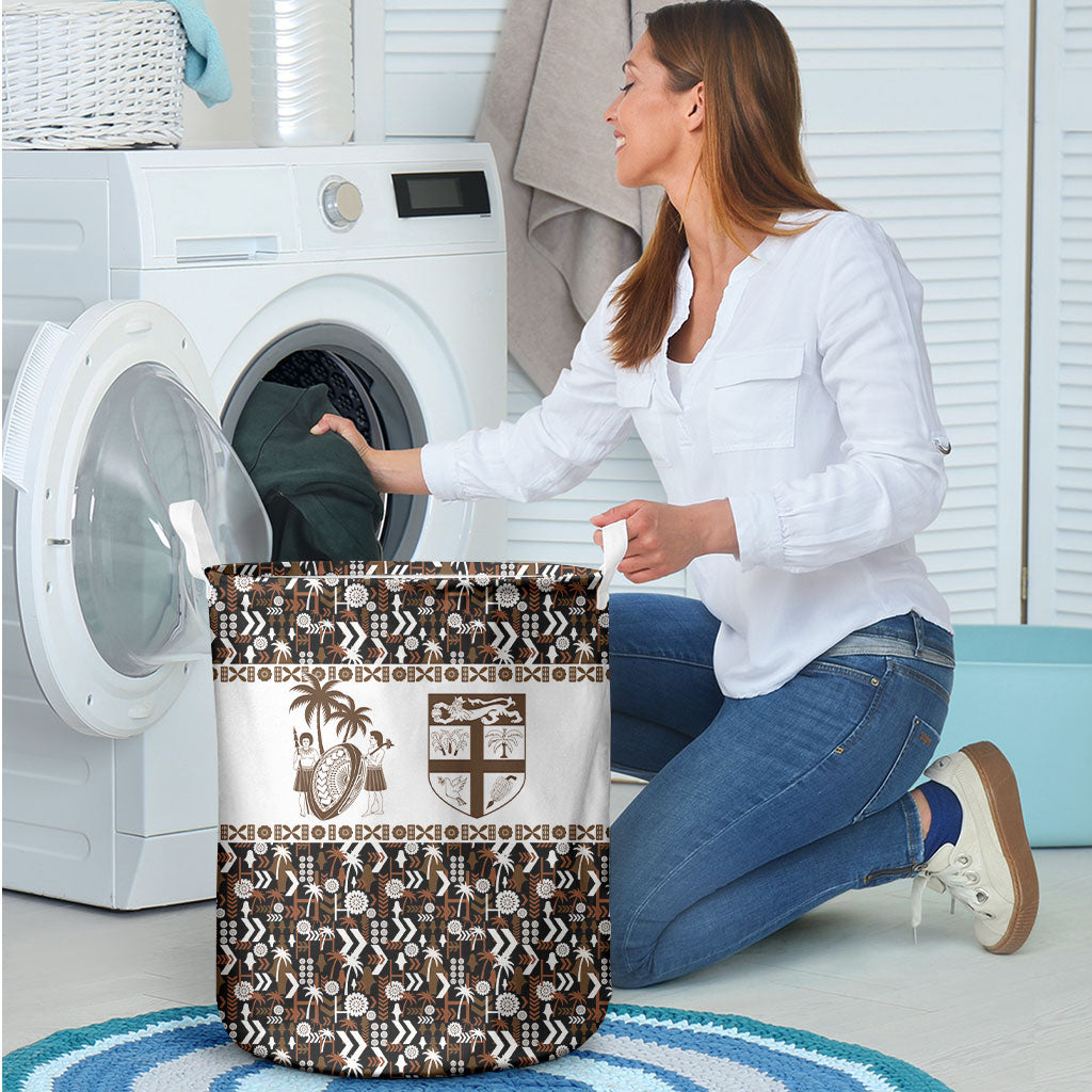 Fiji Bati Laundry Basket Masi-inspired Tapa Pattern LT9 - Polynesian Pride