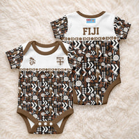 Fiji Bati Baby Onesie Masi-inspired Tapa Pattern