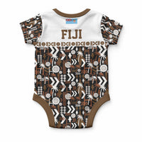 Fiji Bati Baby Onesie Masi-inspired Tapa Pattern