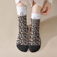 Fiji Bati Crew Socks Masi-inspired Tapa Pattern LT9 Crew Socks Brown - Polynesian Pride