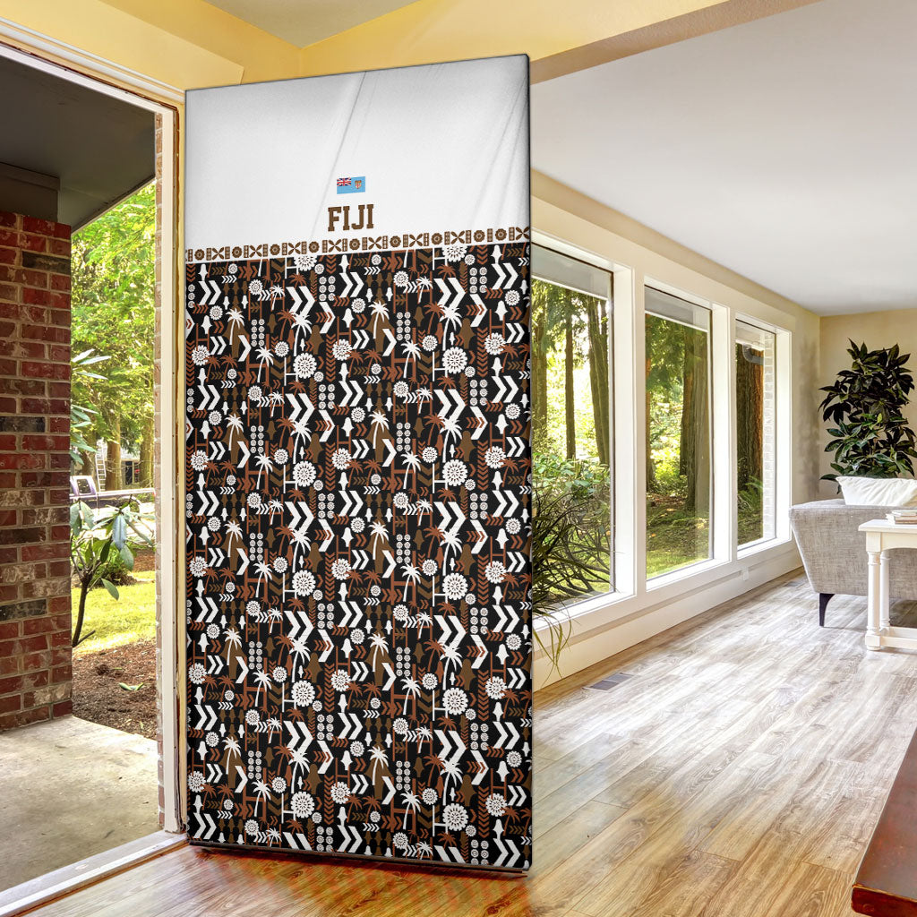Fiji Bati Door Cover Masi-inspired Tapa Pattern