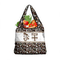 Fiji Bati Grocery Bag Masi-inspired Tapa Pattern LT9 1-pack One Size Brown - Polynesian Pride
