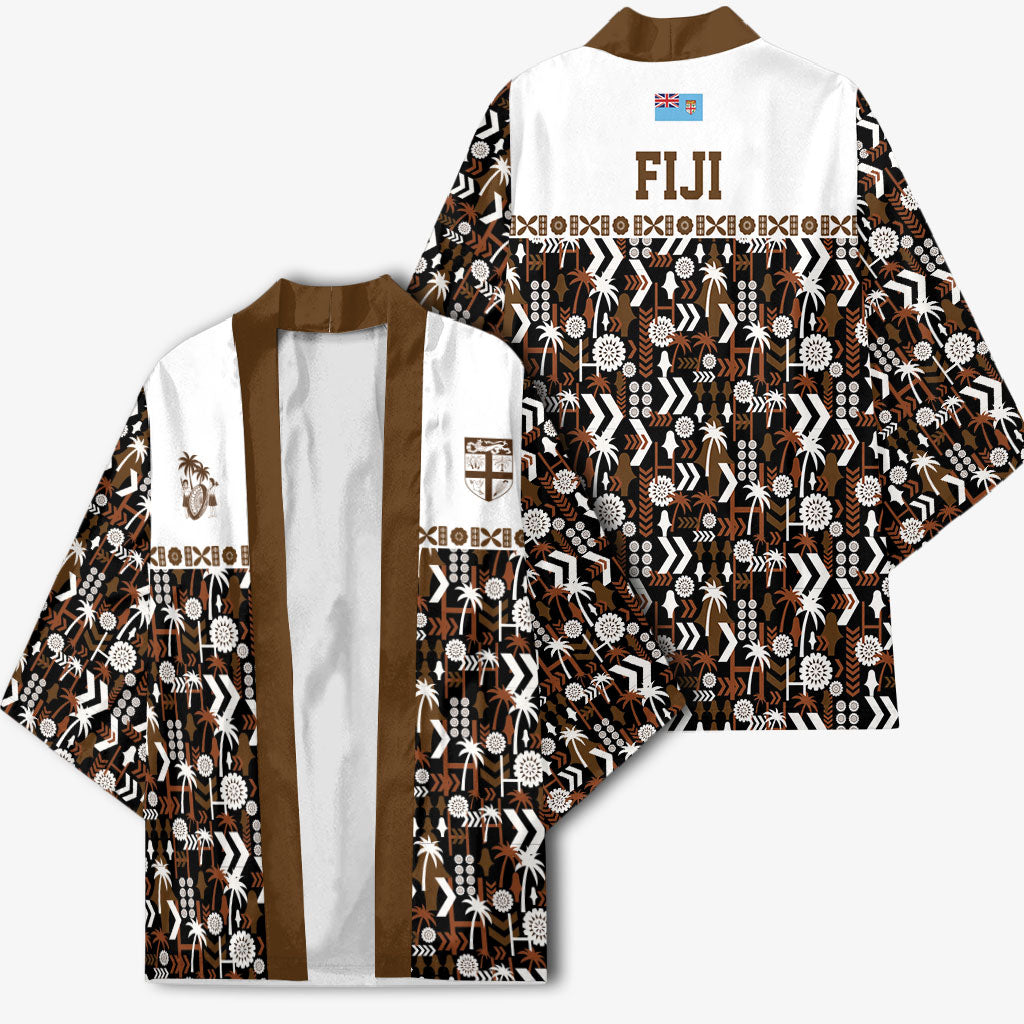 Fiji Bati Kimono Masi-inspired Tapa Pattern LT9 - Polynesian Pride