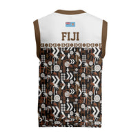 Fiji Bati Christmas Knitted V-Neck Vest Masi-inspired Tapa Pattern