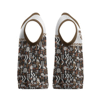 Fiji Bati Christmas Knitted V-Neck Vest Masi-inspired Tapa Pattern