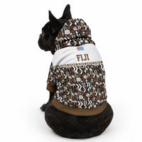 Fiji Bati Pet Hoodie Masi-inspired Tapa Pattern