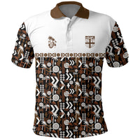 Fiji Bati Polo Shirt Masi-inspired Tapa Pattern