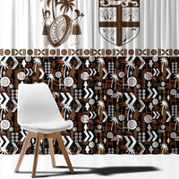 Fiji Bati Window Curtain Masi-inspired Tapa Pattern LT9 - Polynesian Pride