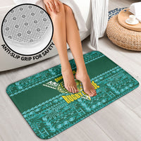 Cook Islands Island Floral Bathroom Set Teal Traditional Kuki's Geometric Pattern LT9 - Polynesian Pride