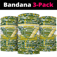 Cook Islands Island Floral Neck Gaiter Green Traditional Kuki's Geometric Pattern LT9 package One Size: 25*50cm Green - Polynesian Pride