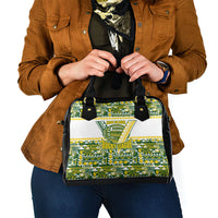 Cook Islands Island Floral Shoulder Handbag Green Traditional Kuki's Geometric Pattern LT9 - Polynesian Pride