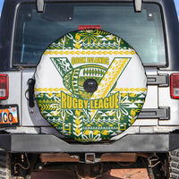 Cook Islands Island Floral Spare Tire Cover Green Traditional Kuki's Geometric Pattern LT9 Green - Polynesian Pride