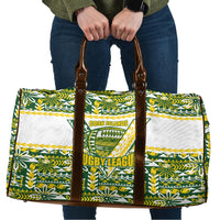 Cook Islands Island Floral Travel Bag Green Traditional Kuki's Geometric Pattern LT9 Green - Polynesian Pride