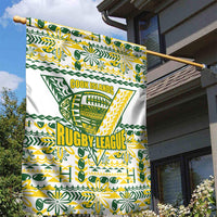 Cook Islands Island Floral Garden Flag White Traditional Kuki's Geometric Pattern LT9 - Polynesian Pride