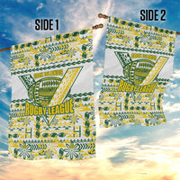 Cook Islands Island Floral Garden Flag White Traditional Kuki's Geometric Pattern LT9 - Polynesian Pride