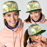 Cook Islands Island Floral Mesh Trucker Cap White Traditional Kuki's Geometric Pattern