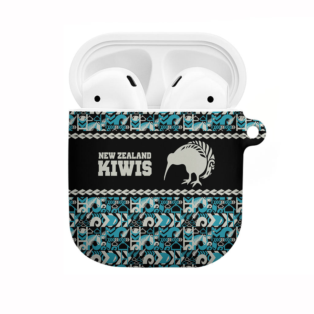 Aotearoa New Zealand Kiwis Tima Riki Motu AirPods Case LT9 Black - Polynesian Pride