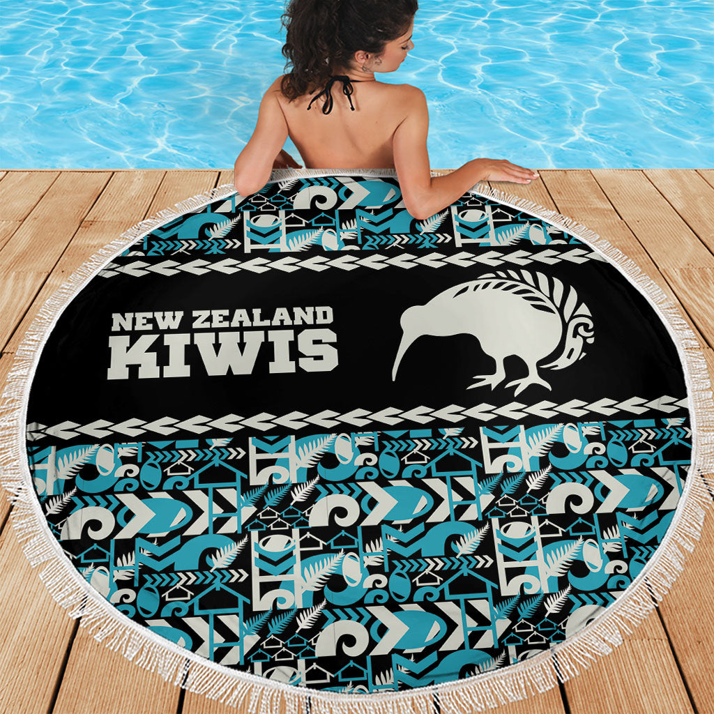 Aotearoa New Zealand Kiwis Tima Riki Motu Beach Blanket LT9 - Polynesian Pride