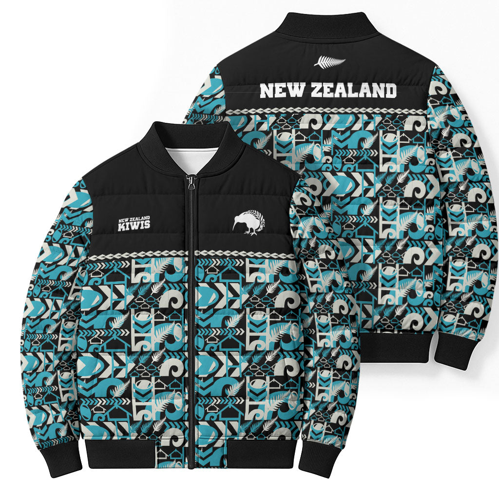 Aotearoa New Zealand Kiwis Tima Riki Motu Bomber Puffer Jacket LT9 - Polynesian Pride